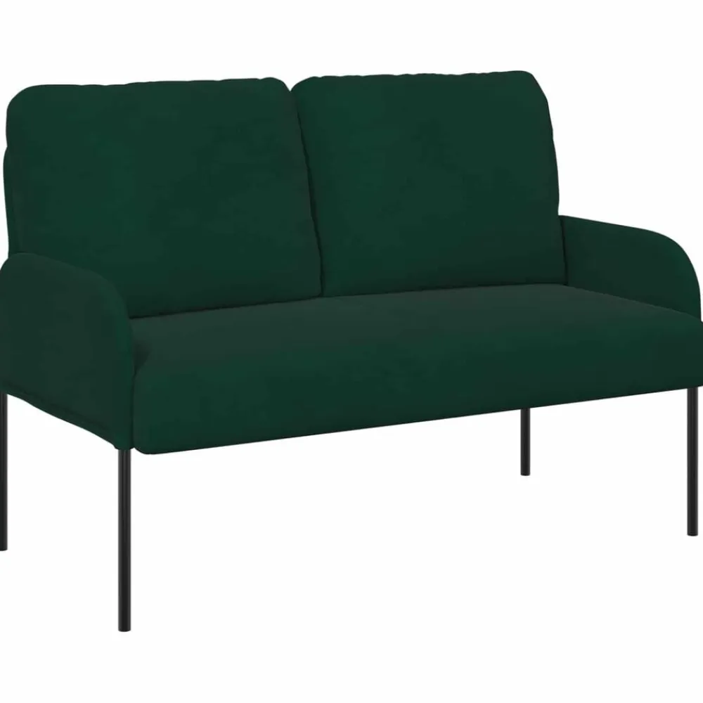 vidaXL Juegos de sofás con cojín 3 pcs 115 x 56 x 80 cm Verde oscuro Online