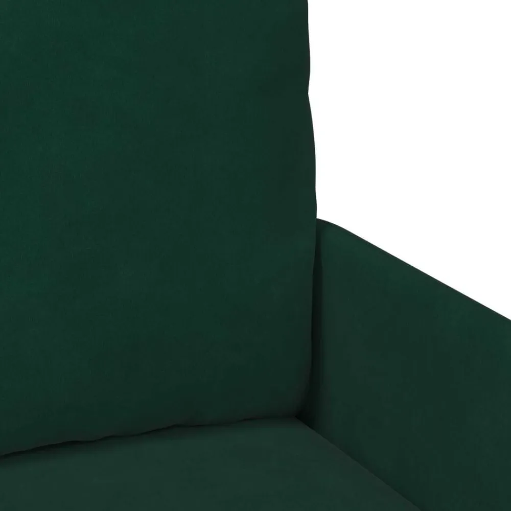 vidaXL Juegos de sofás con cojín 3 pcs 115 x 56 x 80 cm Verde oscuro Online