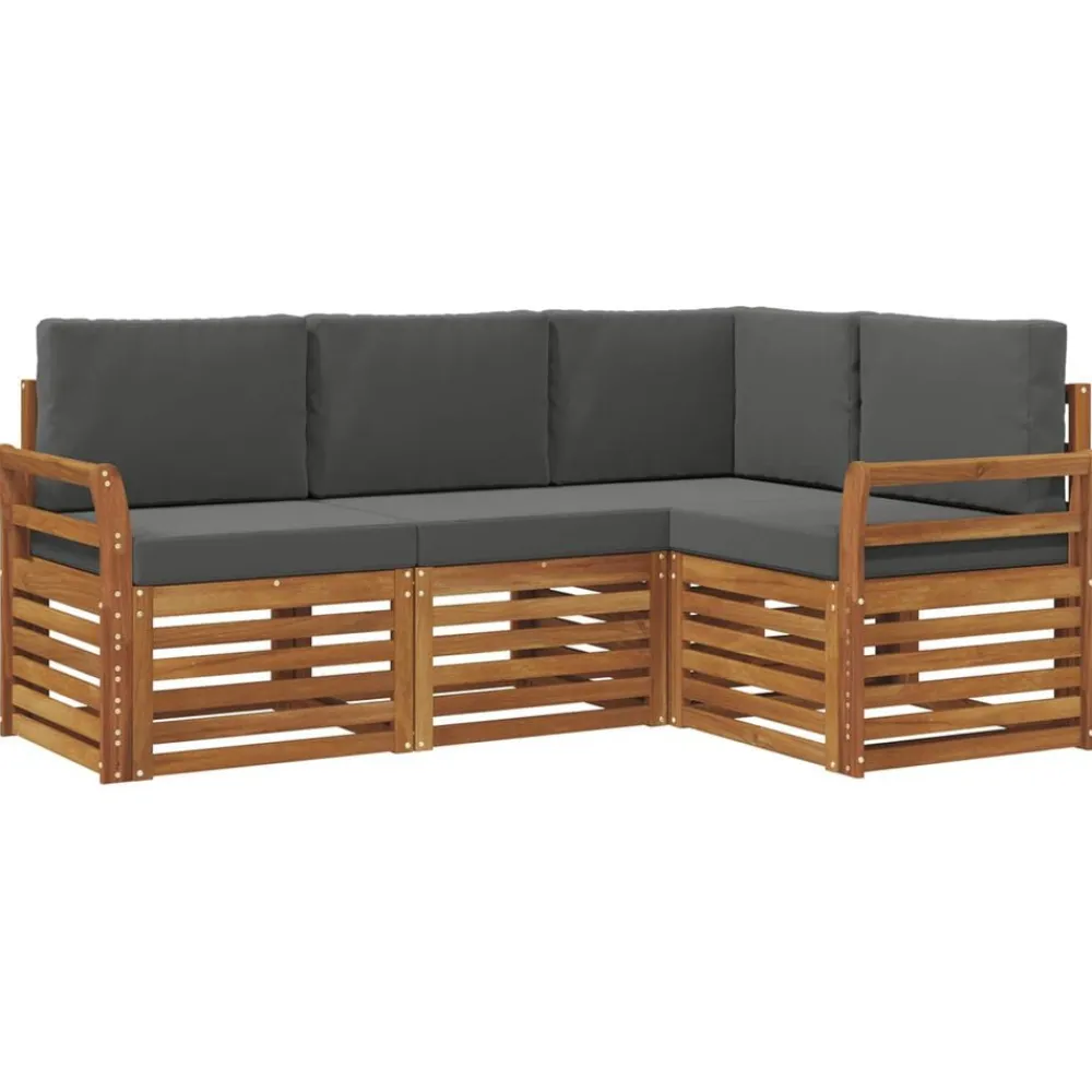 vidaXL Conjuntos De Muebles-Juegos de sofás con cojín 4 pcs