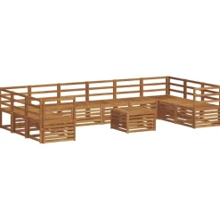 vidaXL Conjuntos De Muebles-Juegos de sofás Madera de Acacia Sólida