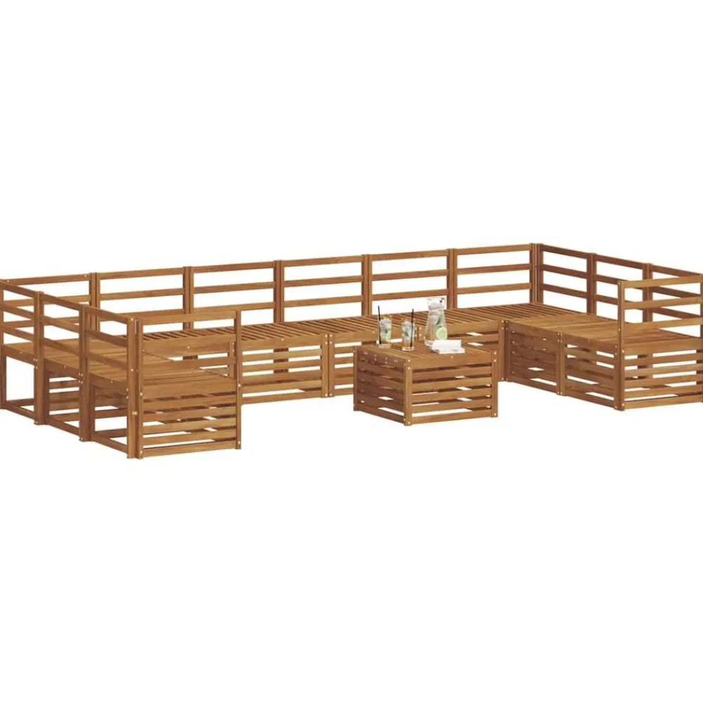 vidaXL Conjuntos De Muebles-Juegos de sofás Madera de Acacia Sólida