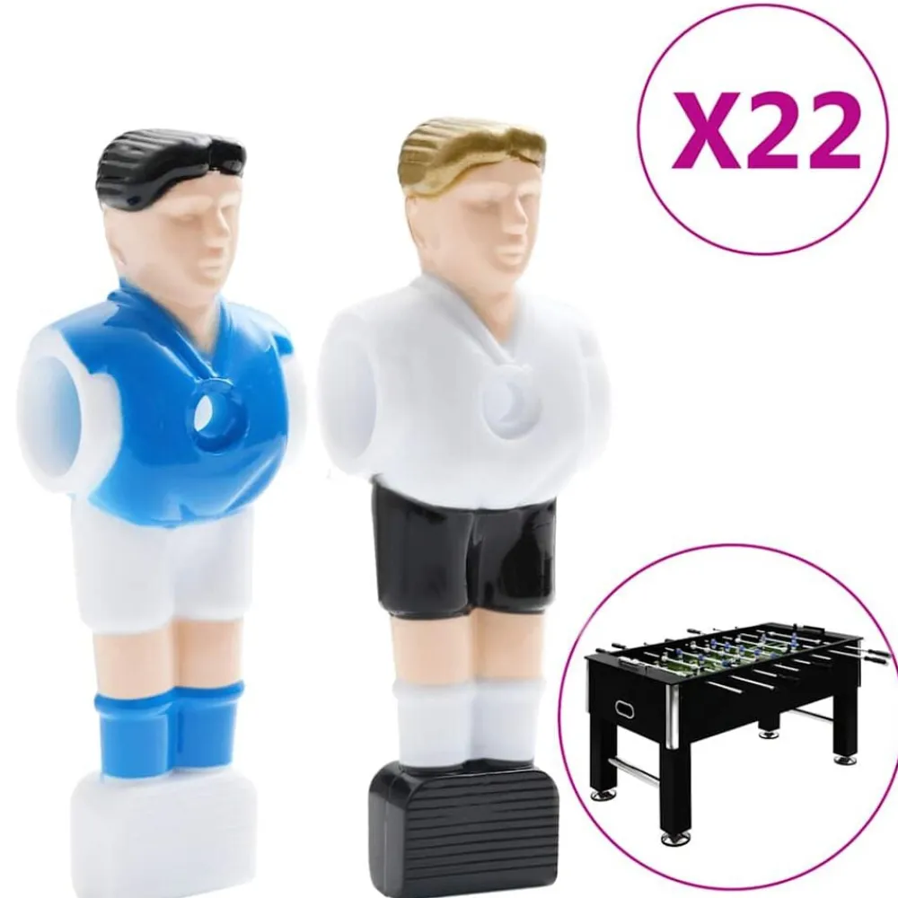 vidaXL Jugadores para futbolín con varillas de 15,9 mm 22 piezas