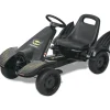vidaXL Juguetes-Kart con pedales y asiento ajustable negro