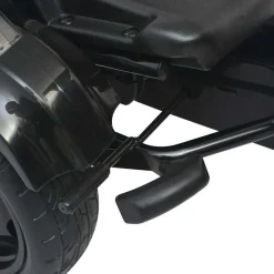 vidaXL Juguetes-Kart con pedales y asiento ajustable negro