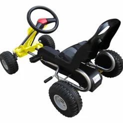 vidaXL Kart correpasillos con pedales Amarillo Best