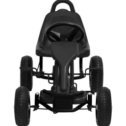 vidaXL Kart de pedales con neumáticos Negro Hot