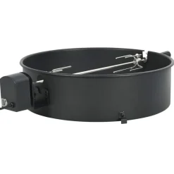 vidaXL Cocina Y Comedor-Kit de anillo asador de barbacoa negro 57 cm