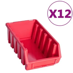 vidaXL Accesorios De Bricolaje-Kit de cajas de almacenaje 80 pzas paneles de pared rojo negro
