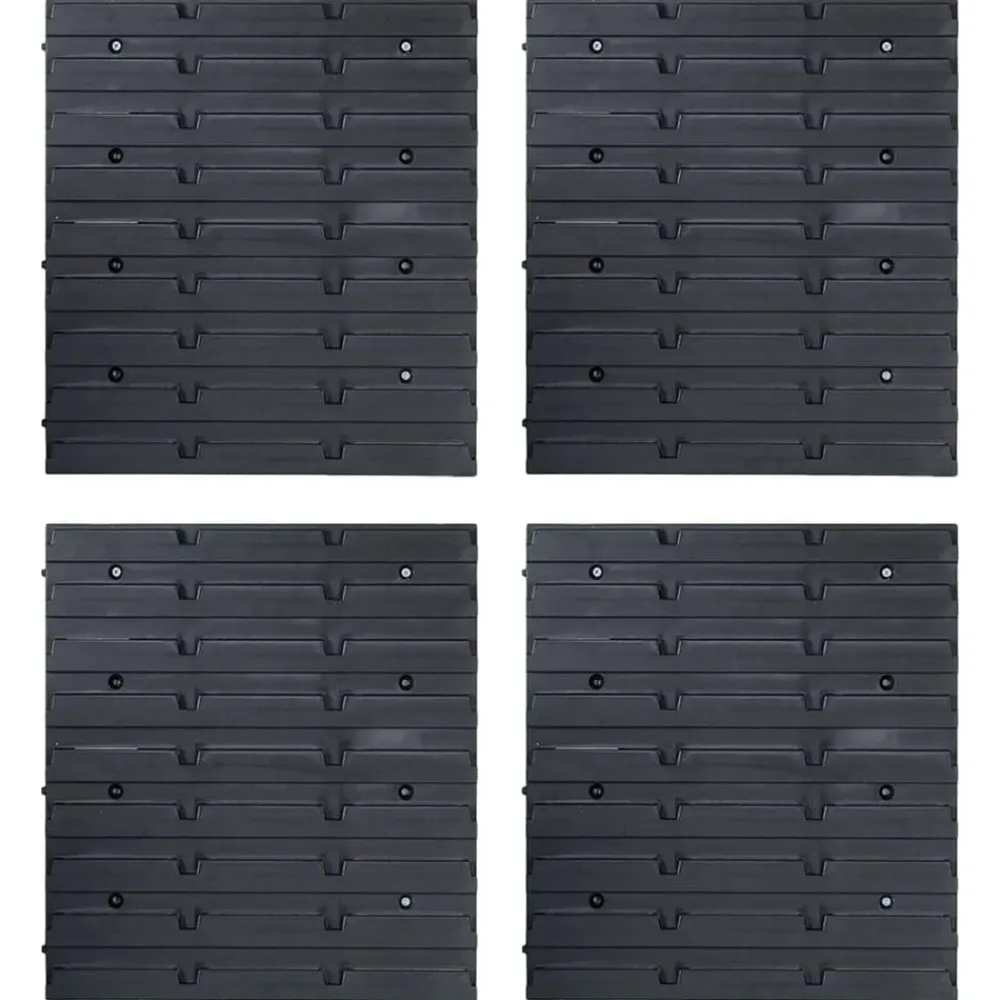 vidaXL Accesorios De Bricolaje-Kit de cajas de almacenaje 80 pzas paneles de pared rojo negro