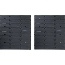vidaXL Accesorios De Bricolaje-Kit de cajas de almacenaje 96 pzas paneles de pared rojo negro