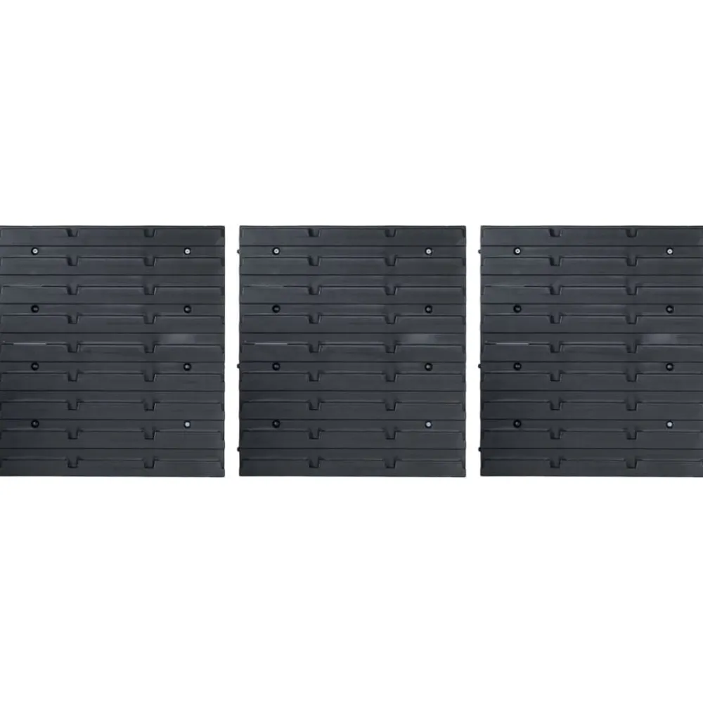 vidaXL Kit de cajas de almacenaje 48 pzas paneles de pared azul negro Online