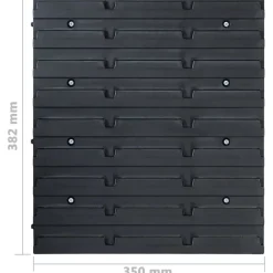 vidaXL Kit de cajas de almacenaje 48 pzas paneles de pared azul negro Online