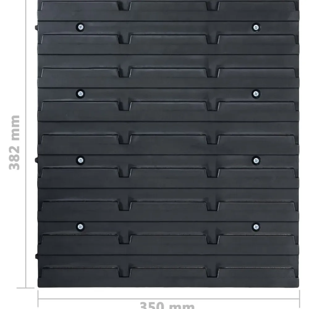 vidaXL Kit de cajas de almacenaje 128 pzas paneles de pared rojo negro Clearance