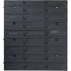 vidaXL Accesorios De Bricolaje-Kit de cajas de almacenaje 141 pzas paneles de pared rojo/negro
