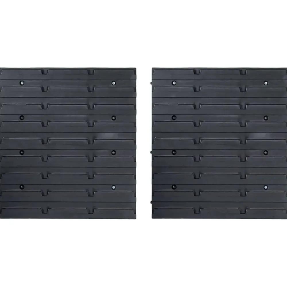 vidaXL Kit de cajas de almacenaje 39 pzas paneles de pared rojo negro Best