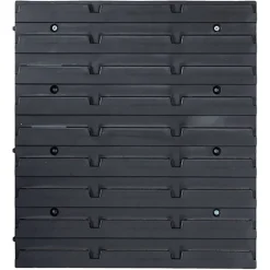 vidaXL Kit de cajas de almacenaje 39 pzas paneles de pared rojo negro Best