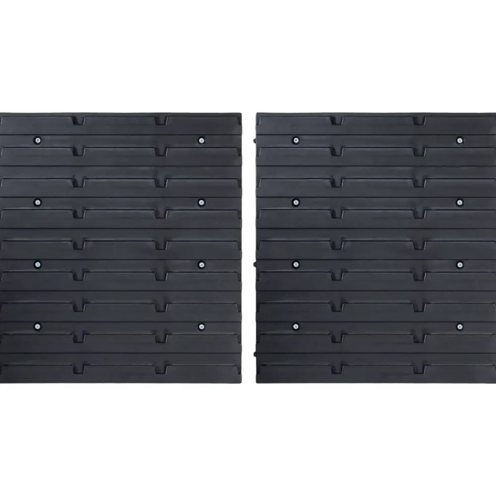 vidaXL Accesorios De Bricolaje-Kit de cajas de almacenaje 32 pzas paneles de pared rojo/negro