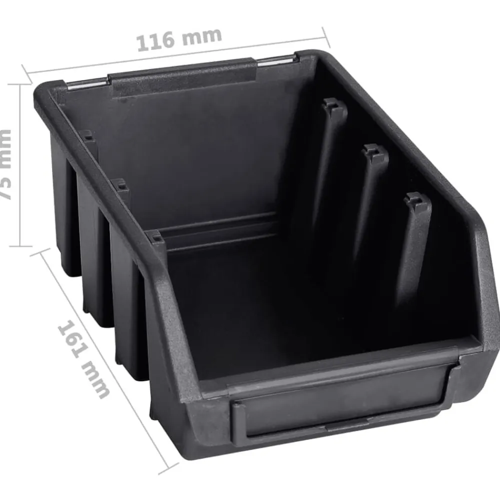 vidaXL Accesorios De Bricolaje-Kit de cajas de almacenaje 32 pzas paneles de pared rojo/negro