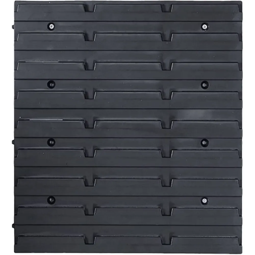 vidaXL Accesorios De Bricolaje-Kit de cajas de almacenaje 103 pzas paneles de pared rojo/negro