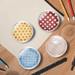 vidaXL Kit de chapas con alfiler 100 juegos acrílico 58 mm