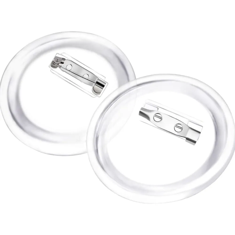 vidaXL Kit de chapas con alfiler 100 juegos acrílico 58 mm
