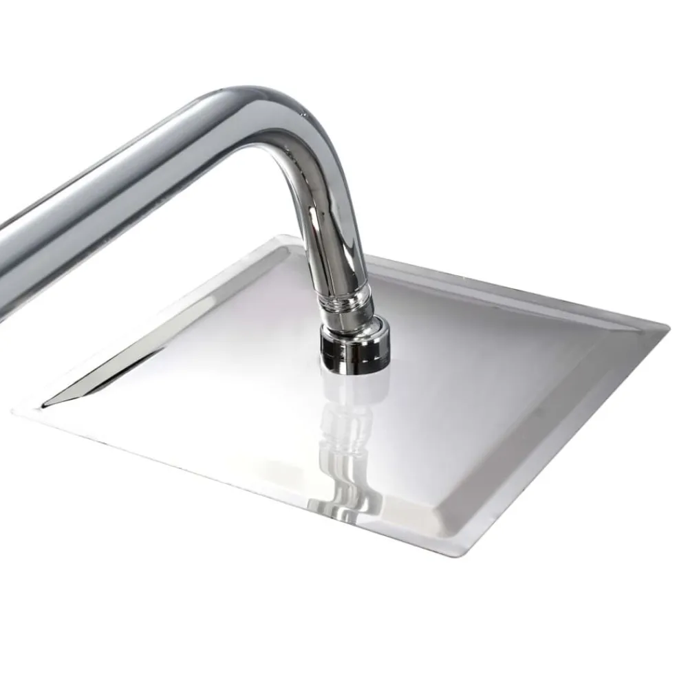 vidaXL Fontanería-Kit de ducha combinado con ducha de mano acero inoxidable