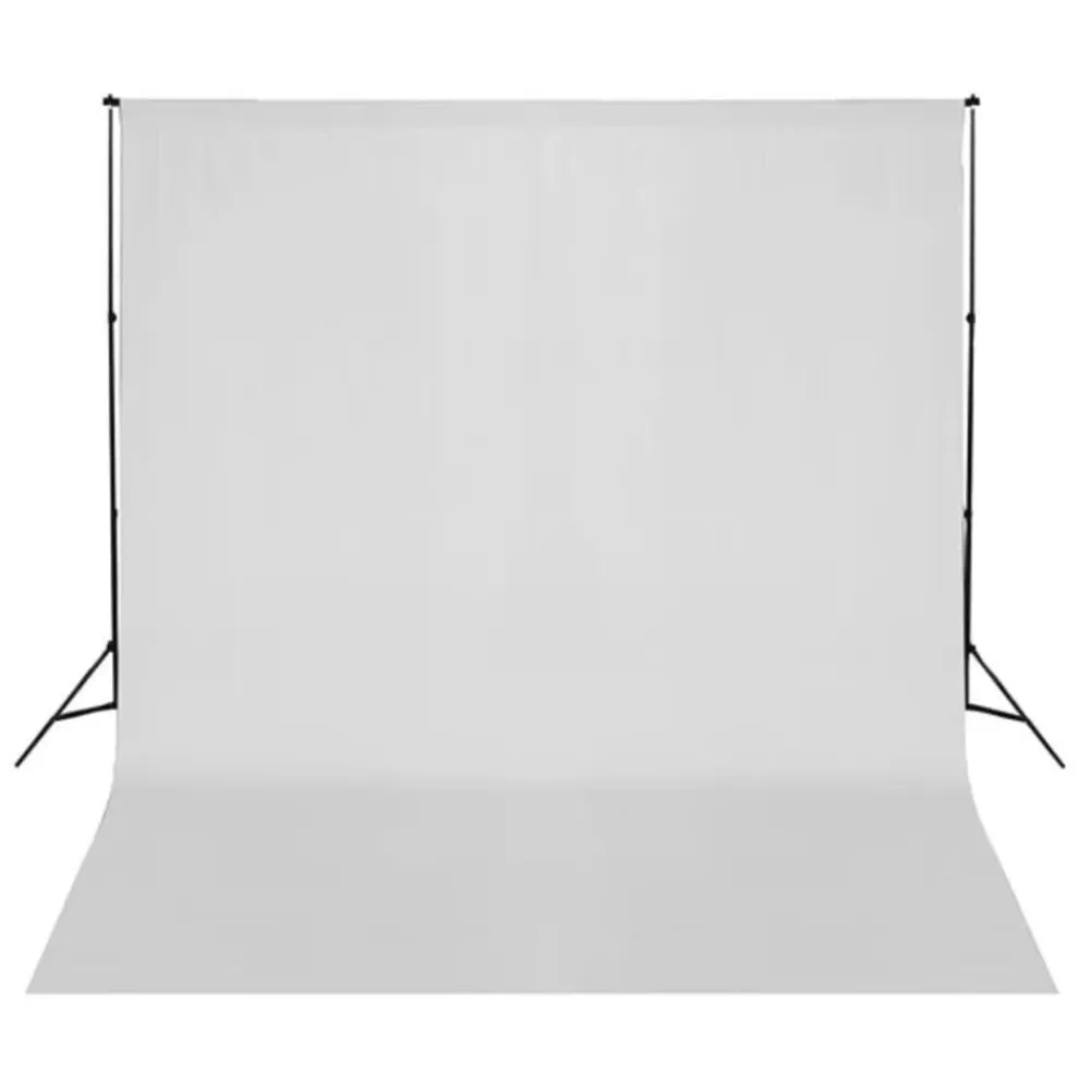 vidaXL Kit de estudio fotográfico con luces softbox y fondo Blanco Discount