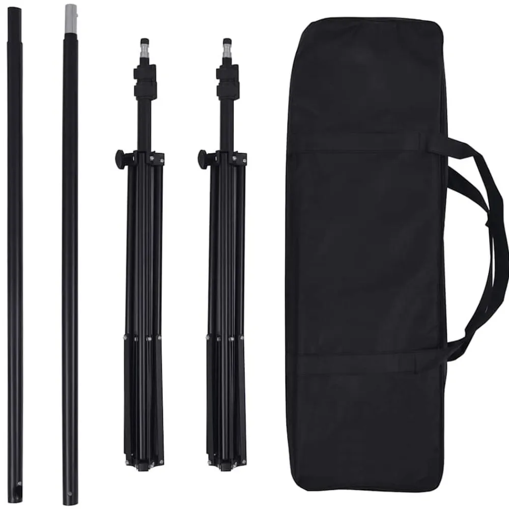 vidaXL Cámaras Y Objetivos-Kit de estudio fotográfico con set de luces, fondo y reflector