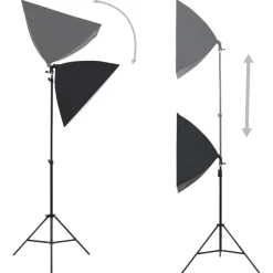 vidaXL Kit de estudio fotográfico con luces softbox y reflector Outlet