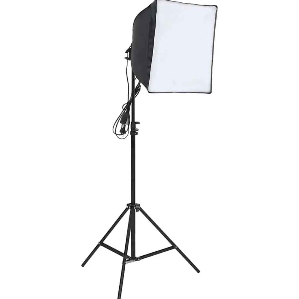 vidaXL Kit de estudio fotográfico con set de luces, fondo y reflector Discount