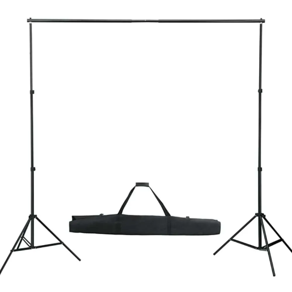 vidaXL Kit de estudio fotográfico con set de luces, fondo y reflector Discount