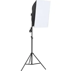 vidaXL Kit de estudio fotográfico con softbox, fondo y reflector