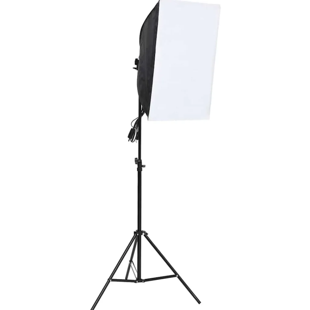 vidaXL Kit de estudio fotográfico con softbox, fondo y reflector