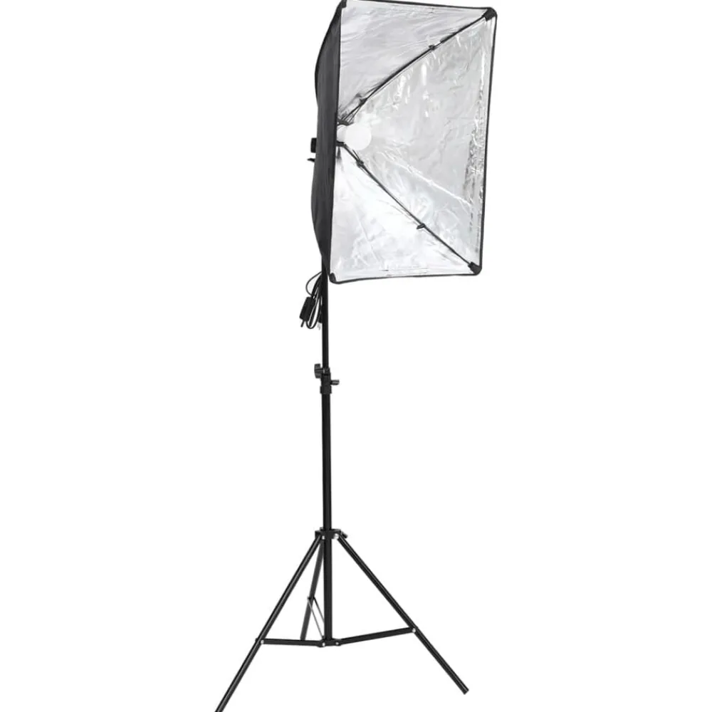 vidaXL Kit de estudio fotográfico con softbox, fondo y reflector