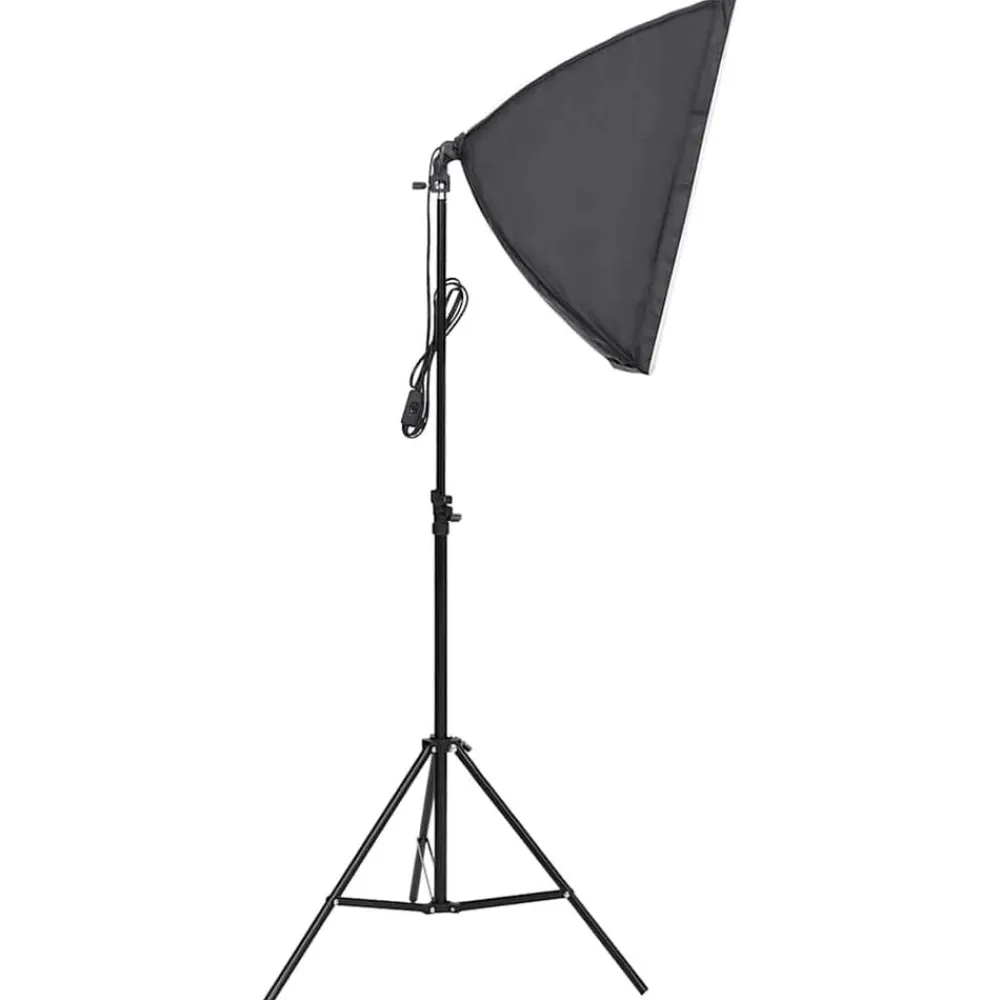 vidaXL Kit de estudio fotográfico con softbox, fondo y reflector