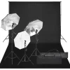 vidaXL Cámaras Y Objetivos-Kit de estudio fotográfico con set de luces y fondo
