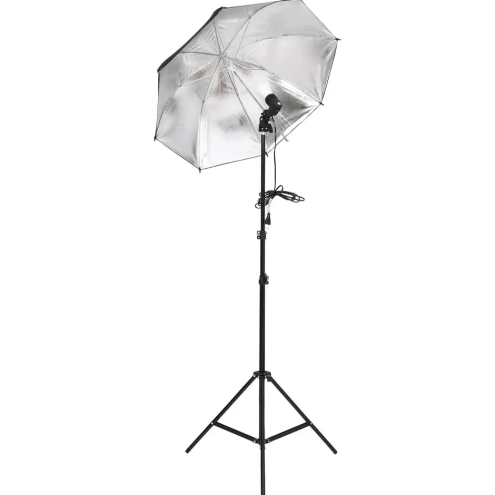 vidaXL Kit de estudio fotográfico con set de luces y fondo New