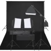 vidaXL Cámaras Y Objetivos-Kit de estudio fotográfico con set de luces y fondo