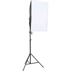 vidaXL Kit de estudio fotográfico con set de luces, fondo y reflector New