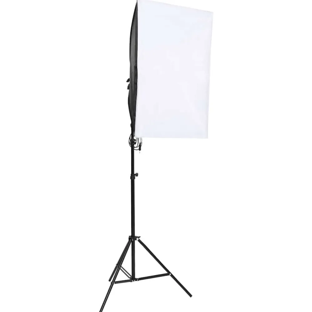 vidaXL Kit de estudio fotográfico con set de luces, fondo y reflector New