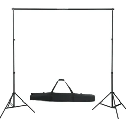 vidaXL Cámaras Y Objetivos-Kit de estudio fotográfico con set de luces, fondo y reflector