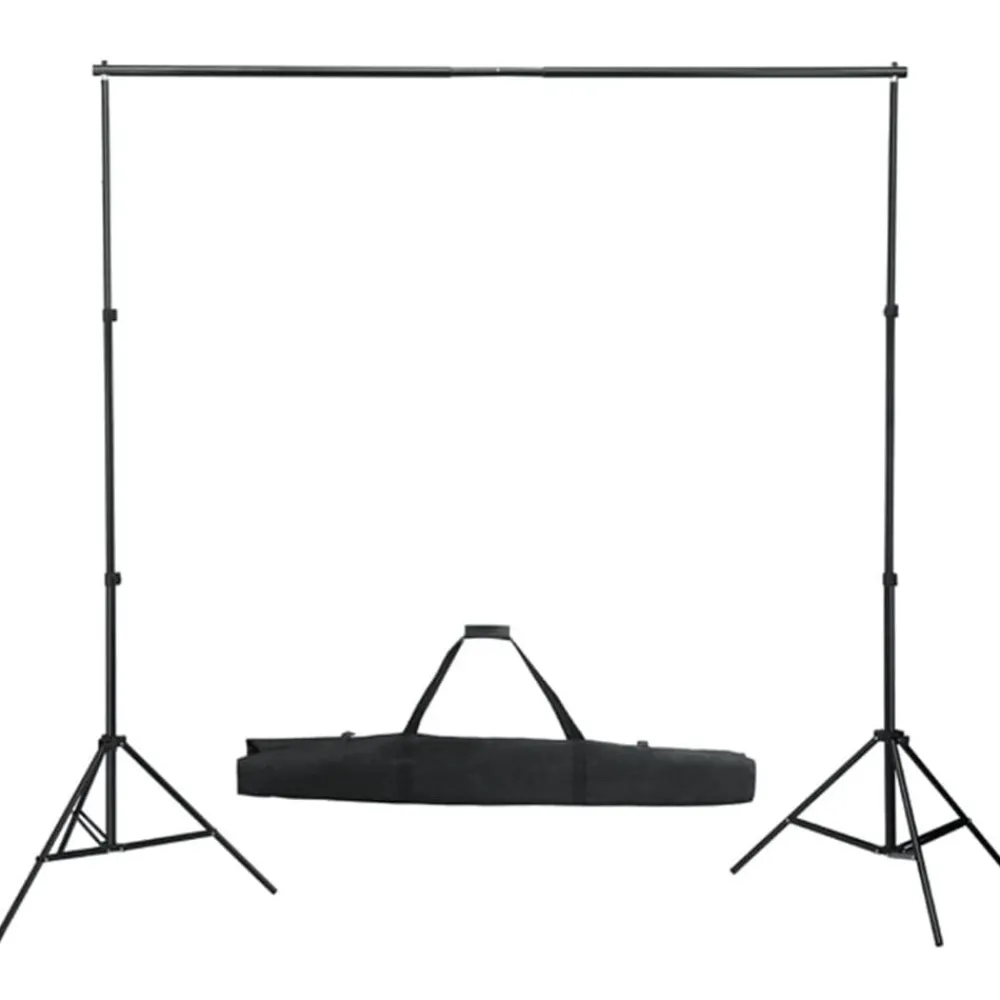 vidaXL Cámaras Y Objetivos-Kit de estudio fotográfico con set de luces, fondo y reflector