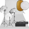 vidaXL Cámaras Y Objetivos-Kit de estudio fotográfico con set de luces, fondo y reflector