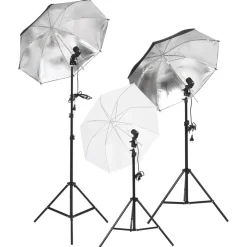 vidaXL Cámaras Y Objetivos-Kit de estudio fotográfico con set de luces, fondo y reflector