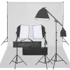 vidaXL Cámaras Y Objetivos-Kit de estudio fotográfico con set de luces y fondo