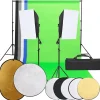 vidaXL Kit de estudio fotográfico con set de luces, fondo y reflector Online