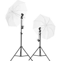 vidaXL Kit de estudio fotográfico con set de luces, fondo y reflector Verde Clearance