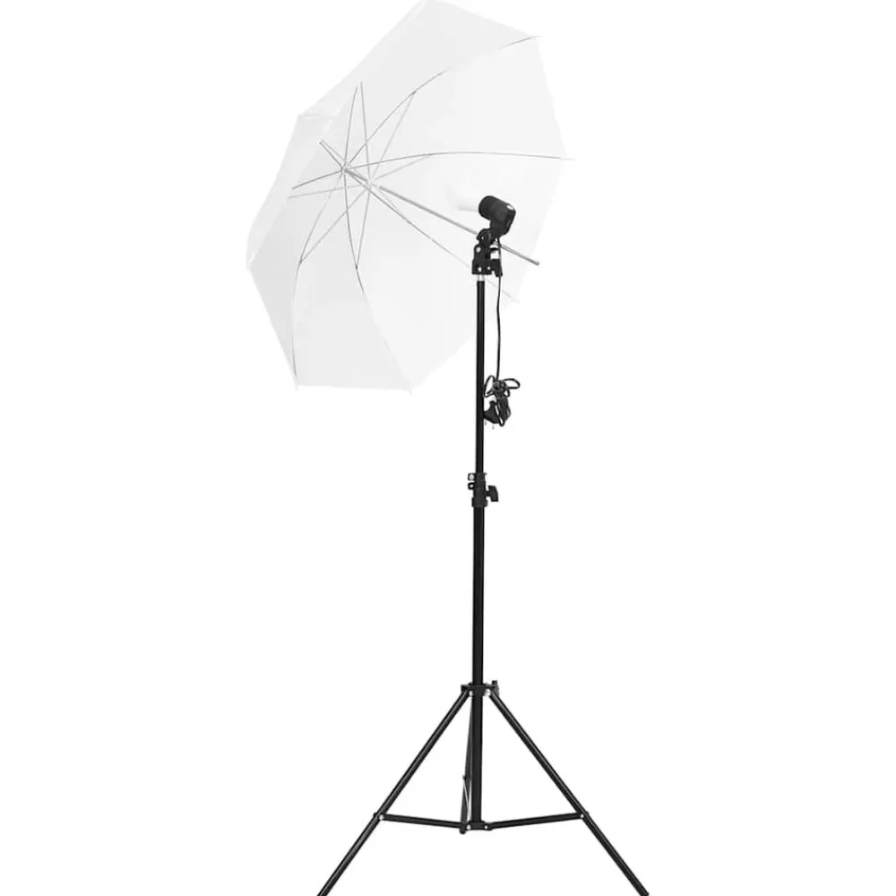 vidaXL Kit de estudio fotográfico con set de luces, fondo y reflector Verde Clearance