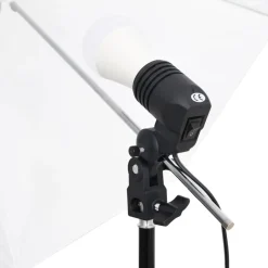 vidaXL Kit de estudio fotográfico con set de luces, fondo y reflector Verde Clearance