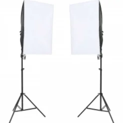 vidaXL Kit de estudio fotográfico con set de luces y reflector New